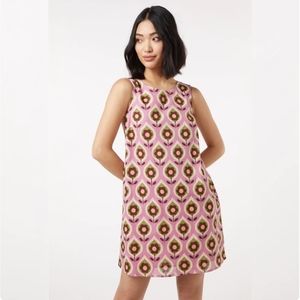 NWT Princess Highway Mary Jane Shift Mini Dress in Retro Daisy